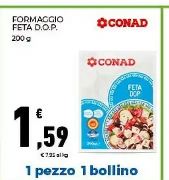 Conad Conad Formaggio Feta Dop 200 G offerta