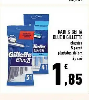 Conad Gillette Radi & Getta Blue 2 offerta