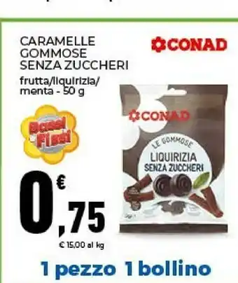 Conad Conad Caramelle Gommose Senza Zuccheri offerta