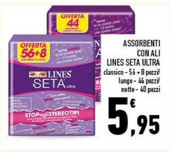 Conad Lines Assorbenti Con Ali Seta Ultra offerta