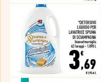 Conad Spuma di Sciampagna Detersivo Liquido Per Lavatrice offerta