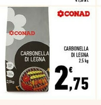 Conad Conad Carbonella Di Legna 2.5 Kg offerta