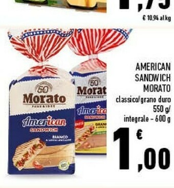 Conad Morato American Sandwich Grano Duro offerta