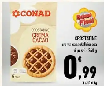 Conad Conad - Crostatine Crema Cacao 240 G(ml) offerta