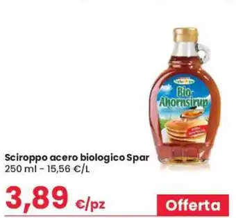 Despar Sciroppo acero biologico Spar 250 ml offerta