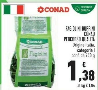 Conad Conad Fagiolini Burrini Percorso Qualita offerta