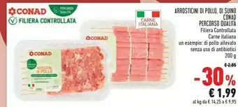 Conad Conad Arrosticini Di Pollo, Di Suino Percorso Qualità offerta
