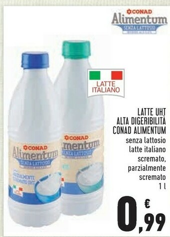 Conad Latte parzialmente scremato offerta