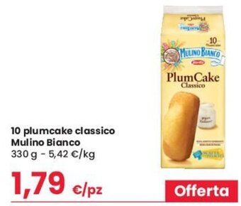 Despar 10 plumcake classico Mulino Bianco 330 g offerta