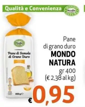 Maxi Family Mondo Natura Pane di grano duro gr 400 offerta