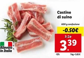 Lidl Costine di suino offerta
