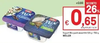 Iper La Grande Müller Yogurt Mix gusti assortiti 120 g/150 g offerta