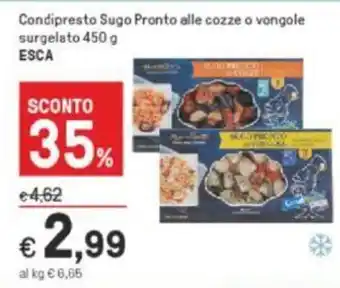 Iper La Grande Esca Condipresto Sugo Pronto alle cozze o vongole surgelto 450 g offerta