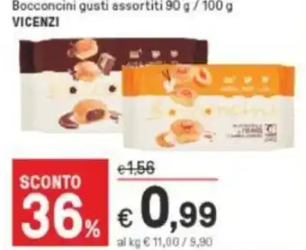 Iper La Grande Vicenzi Bocconcini gusti assortiti 90 g/100 g offerta