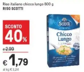 Iper La Grande Riso Scotti Riso italiano chicco lungo 800 g offerta