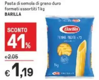 Iper La Grande Barilla Pasta di semola di grano duro formati assortiti 1 kg offerta