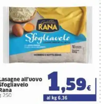 Sigma Rana Lasagne All'Uovo Sfogliavelo g 250 offerta