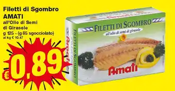 Prix Quality Amati Filette di Sgombro 125g offerta