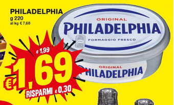 Prix Quality Philadelphia 220g offerta