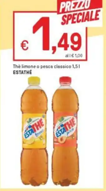 Iper La Grande Estathè Thè limone o pesca classico 1,5 l offerta