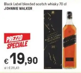 Iper La Grande Johnnie Walker Black Label blended scotch whisky 70 cl offerta