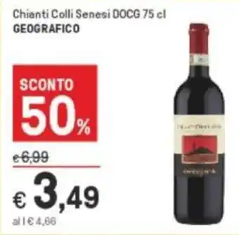 Iper La Grande Geografico Chianti Colli Senesi DOCG 75 cl offerta