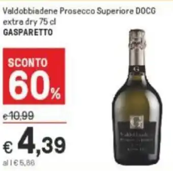 Gasparetto Valdobbiadene Prosecco Superiore DOCG extra dry 75 cl