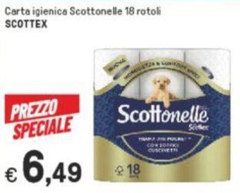Iper La Grande Scottex Carta igienica Scottonelle 18 rotoli offerta