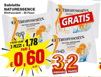 Prix Quality Naturessence Salviette 20 pezzi offerta