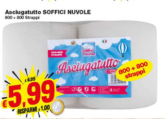 Prix Quality Soffici Nuvole Asciugatutto 800 + 800 Strappi offerta