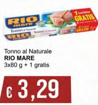 Rio Mare Tonno al naturale 3x80 g + 1 gratis