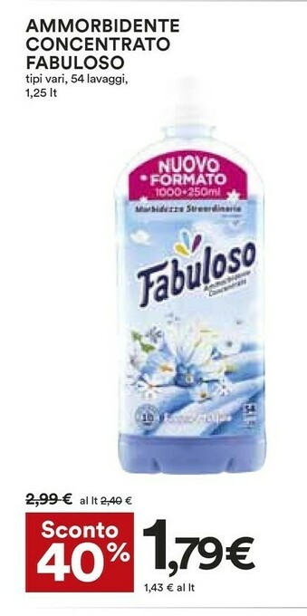 Coop Fabuloso Ammorbidente Concentrato offerta