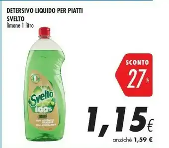 Coop Svelto Detersivo Liquido Per Piatti Limone offerta
