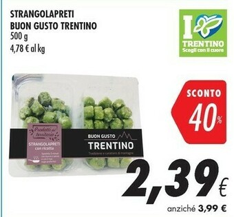 Coop Buon gusto trentino Strangolapreti 500 G offerta
