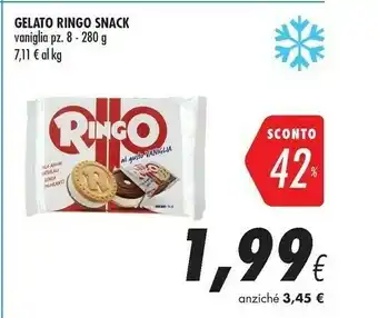 Coop Pavesi Gelato Ringo Snack offerta
