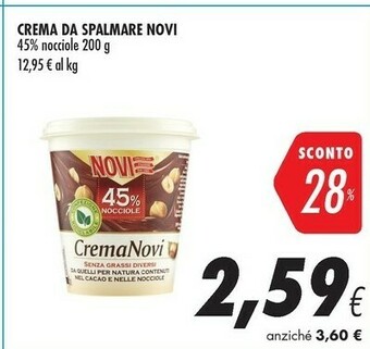 Coop Novi Crema 45% Nocciole 200 G(ml) offerta