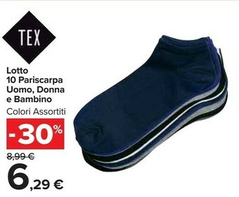 Carrefour Market Tex Lotto 10 Pariscarpa Uomo/ Donna E Bambino offerta