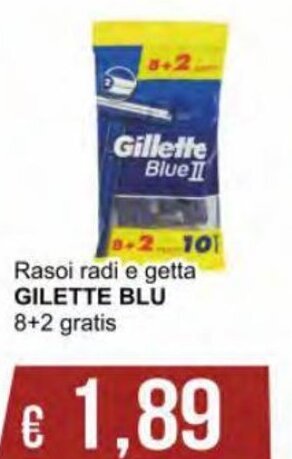 Gilette Blu Rasoi radi e getta 8+2 gratis