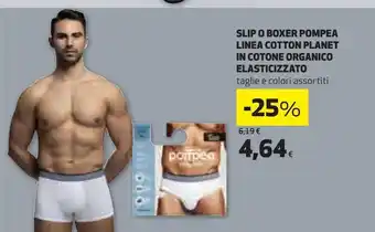Ipercoop Slip o boxer pompea linea cotton planet in cotone organico elasticizzato offerta