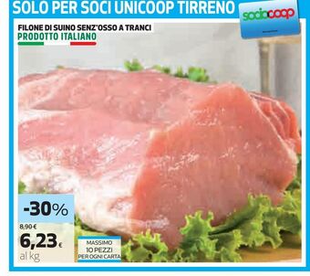 Ipercoop Filone di suino senz'osso a tranci offerta