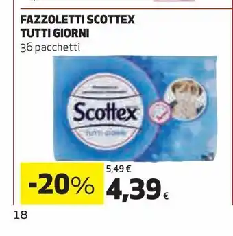 Ipercoop Fazzoletti scottex tutti i giorni offerta