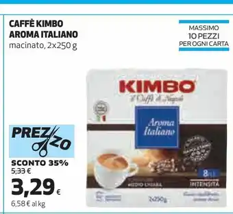 Ipercoop Caffè kimbo aroma italiano offerta