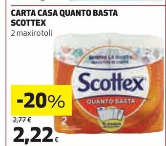 Ipercoop Carta casa quanto basta scottex offerta