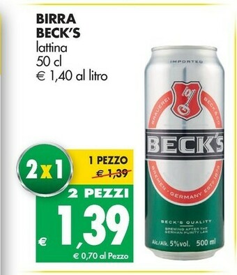 Tigros Becks Birra offerta