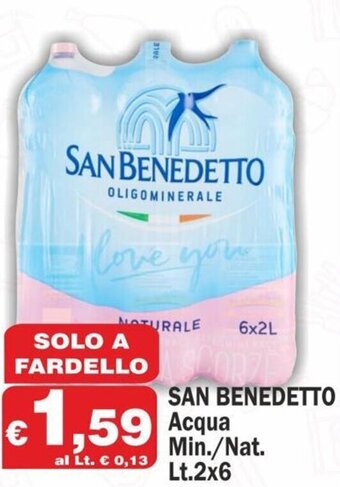 Primo Prezzo San Benedetto Acqua Min./Nat. lt.2x6 offerta