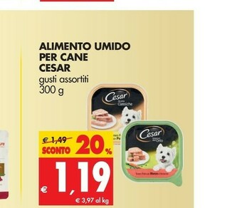 Tigros Cesar Cibo per cani offerta