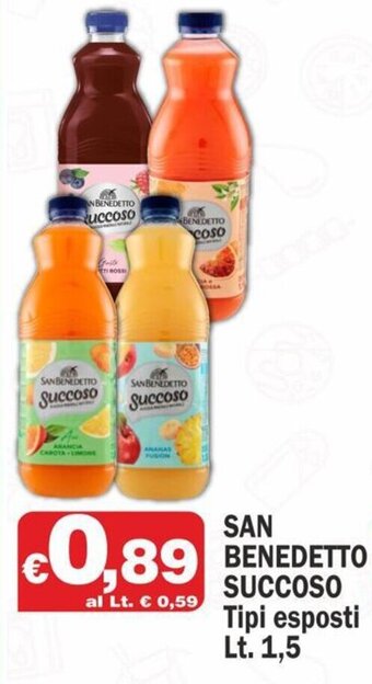 Primo Prezzo San Benedetto Succoso tipi esposti lt.1,5 offerta