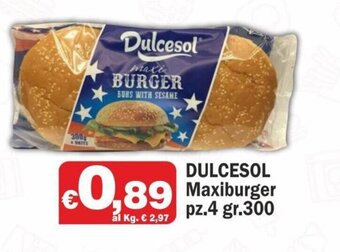 Dulcesol Maxiburger pz.4 gr.300