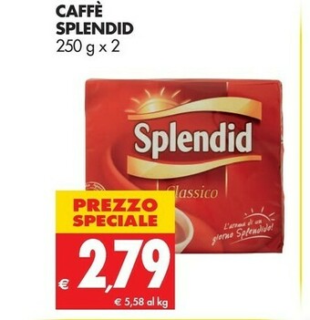 Tigros Splendid Caffè offerta