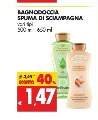 Tigros Spuma di Sciampagna Bagnoschiuma offerta